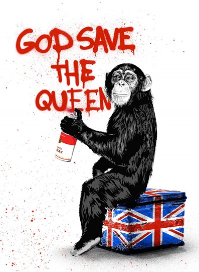God Save the Queen by Mr. Brainwash - Silkscreen Paper Edition