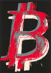 Bitcoin (Black) by Mr. Brainwash - Limited Edition on Paper sized 18x24 inches. Available from Whitewall Galleries