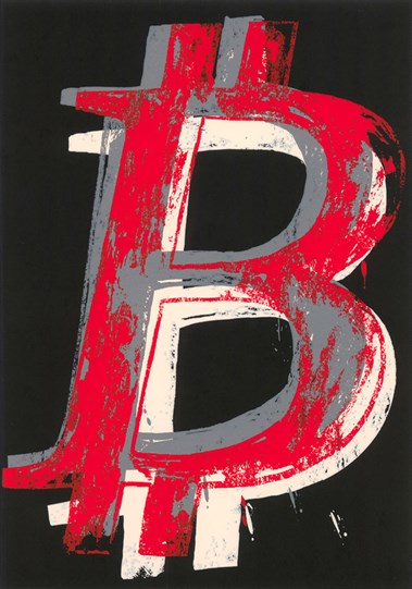 Bitcoin (Black) by Mr. Brainwash - Limited Edition on Paper