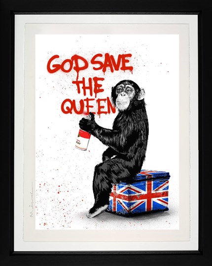 God Save the Queen by Mr. Brainwash - Framed Silkscreen Paper Edition